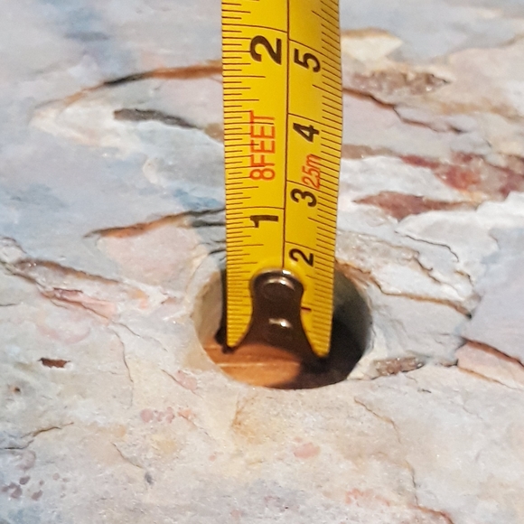 Gray Slate Circular Disc - Paver Stone with Hole in Center 8 1/4" - Picture 7 of 12